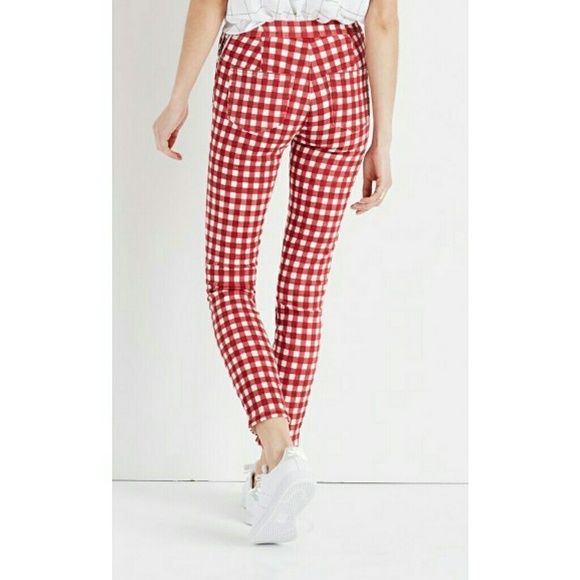 NWT, Madewell Skinny Crop Gingham Jeans - Picture 3 of 7